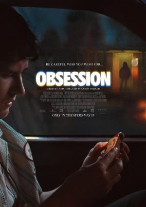 Cartel de la película Obsession con elementos oscuros y románticos.