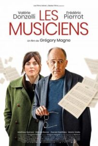 Cartel de Los músicos con imágenes de cuartetos de cuerda