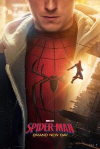 Cartel de Spider-Man en acción en la ciudad de Nueva York