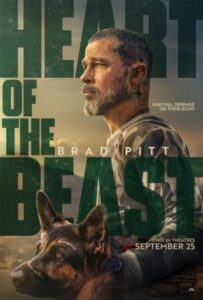 Brad Pitt y su perro en un paisaje gélido de Alaska.