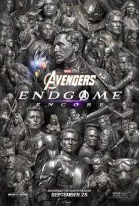 Cartel de la película Vengadores: Endgame con los héroes de Marvel.