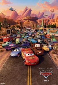 Coches animados en la película Cars de Pixar