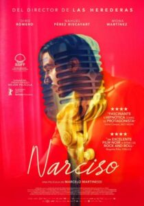 Cartel de la película que muestra a Narciso en un ambiente oscuro y opresivo.