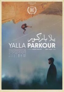 Escena de parkour en las calles de Gaza
